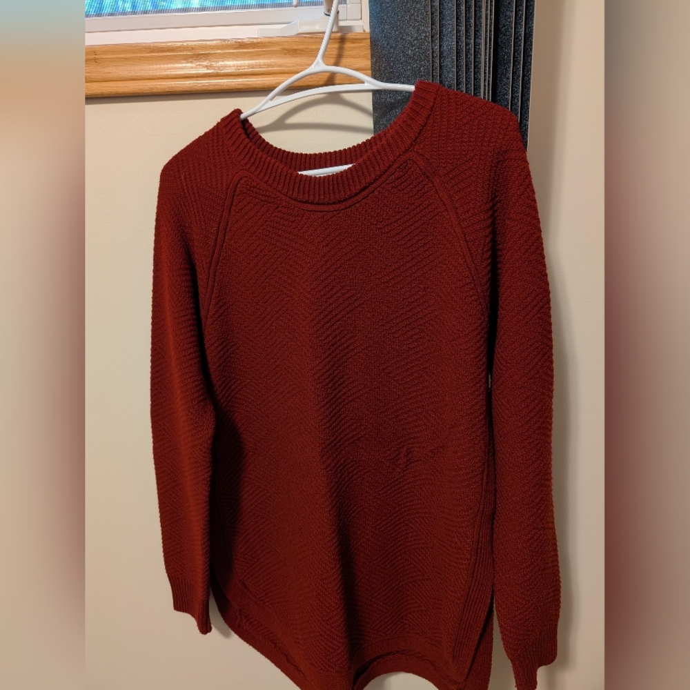 Kismet Women's Brick Red Crew Neck Sweater